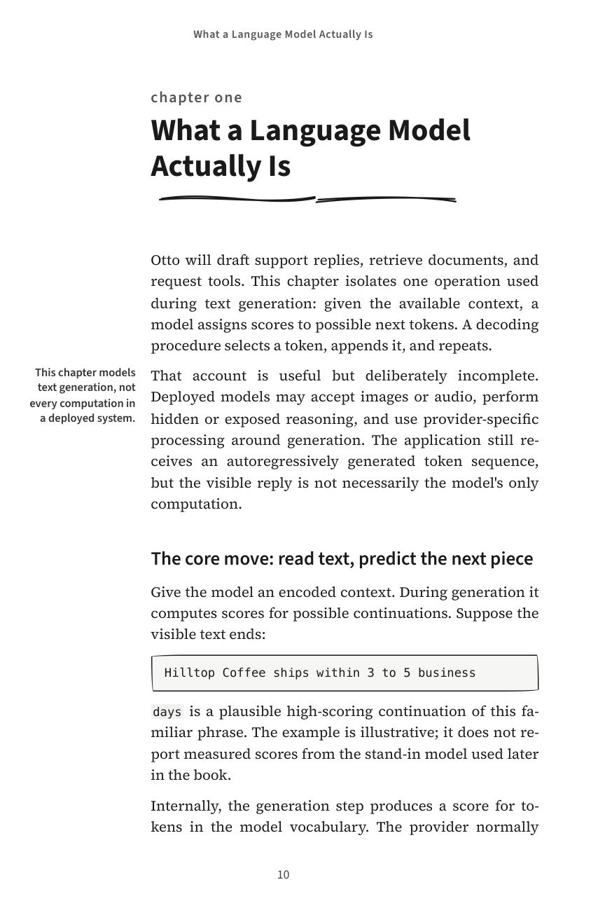Illustrated LLM Engineering, What a Language Model Actually Is, original page 10